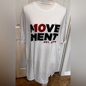 Movement Mortgage White Bold Men’s T-shirt Size 3XL
